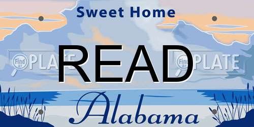 READ Alabama License Plate