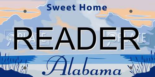 READER Alabama License Plate
