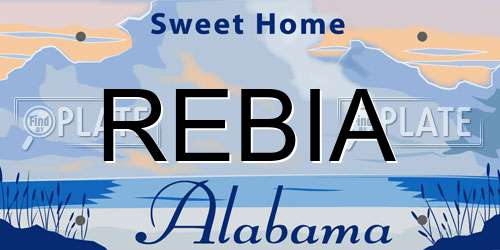 REBIA Alabama License Plate