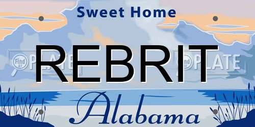 REBRIT Alabama License Plate