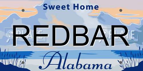 REDBAR Alabama License Plate