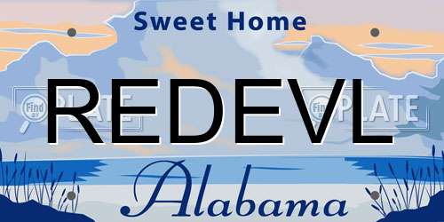 REDEVL Alabama License Plate