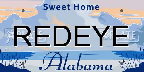 REDEYE Alabama License Plate