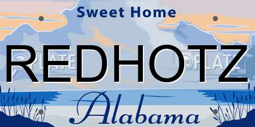 REDHOTZ Alabama License Plate