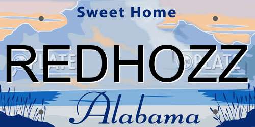 REDHOZZ Alabama License Plate