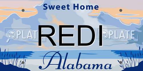 REDI Alabama License Plate