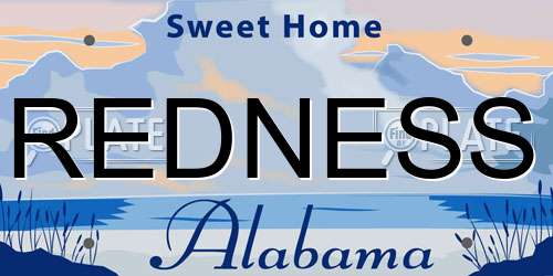 REDNESS Alabama License Plate