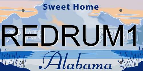 REDRUM1 Alabama License Plate