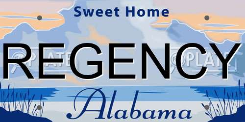 REGENCY Alabama License Plate