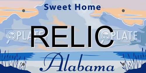 RELIC Alabama License Plate