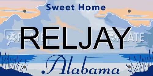 RELJAY Alabama License Plate