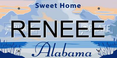 RENEEE Alabama License Plate