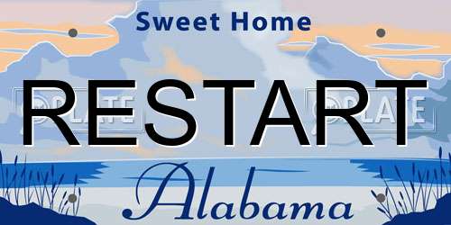 RESTART Alabama License Plate