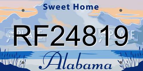 RF24819 Alabama License Plate
