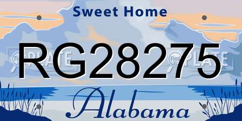 RG28275 Alabama License Plate