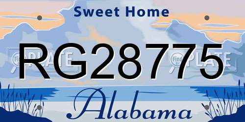 RG28775 Alabama License Plate