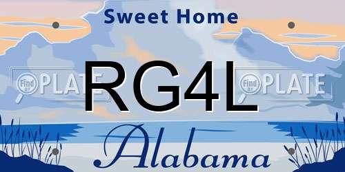 RG4L Alabama License Plate
