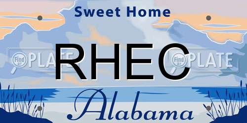RHEC Alabama License Plate
