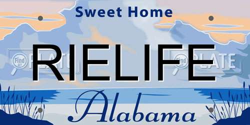 RIELIFE Alabama License Plate