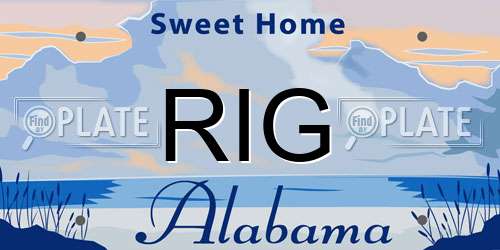 RIG Alabama License Plate