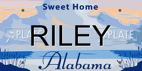 RILEY Alabama License Plate