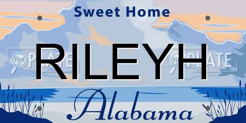 RILEYH Alabama License Plate