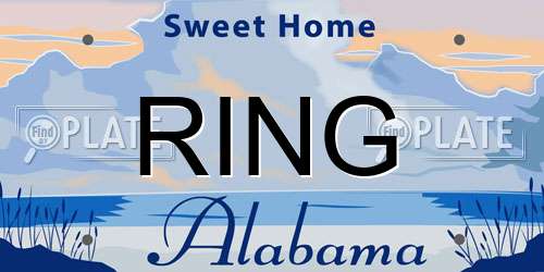 RING Alabama License Plate