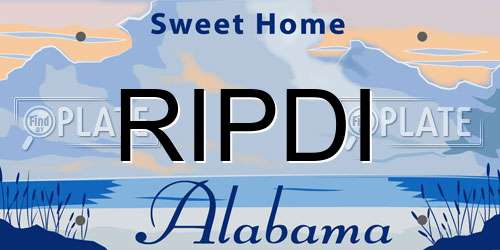 RIPDI Alabama License Plate