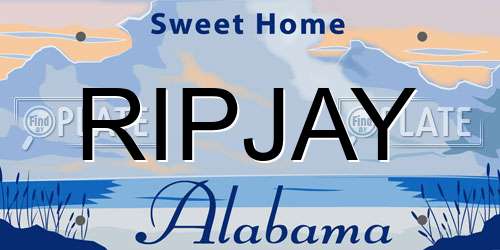 RIPJAY Alabama License Plate