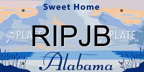 RIPJB Alabama License Plate