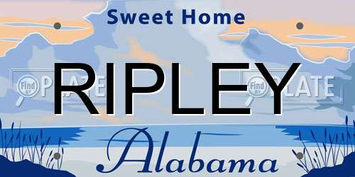 RIPLEY Alabama License Plate