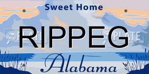RIPPEG Alabama License Plate