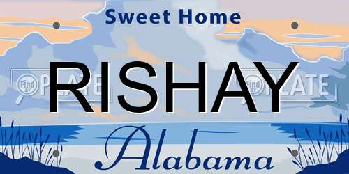 RISHAY Alabama License Plate