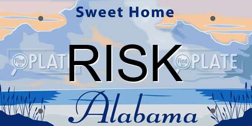 RISK Alabama License Plate