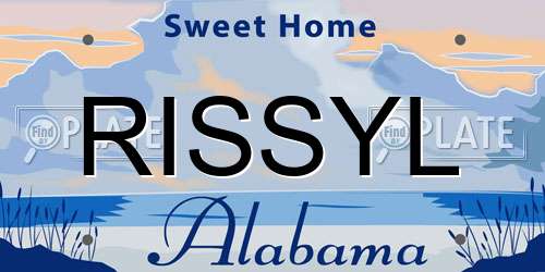 RISSYL Alabama License Plate