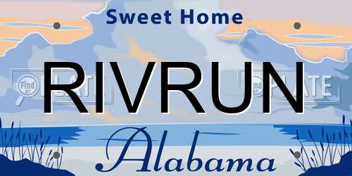 RIVRUN Alabama License Plate