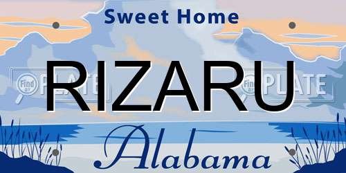 RIZARU Alabama License Plate