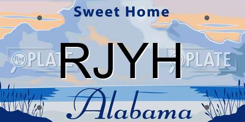 RJYH Alabama License Plate