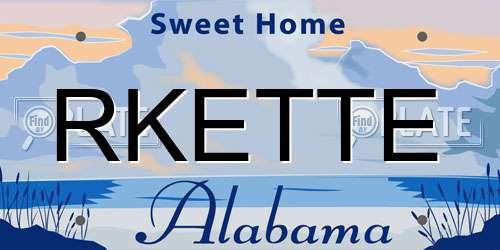 RKETTE Alabama License Plate