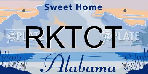 RKTCT Alabama License Plate
