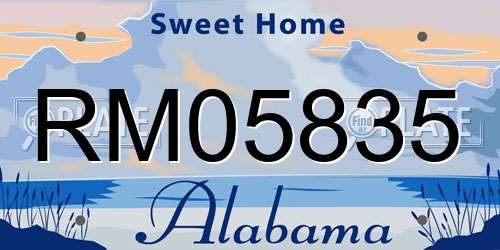 RM05835 Alabama License Plate