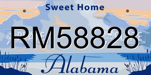 RM58828 Alabama License Plate