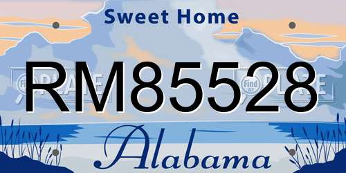 RM85528 Alabama License Plate