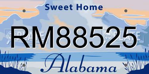 RM88525 Alabama License Plate