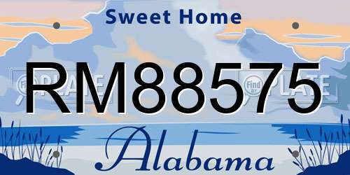RM88575 Alabama License Plate
