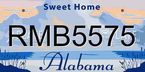 RMB5575 Alabama License Plate