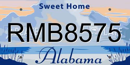 RMB8575 Alabama License Plate
