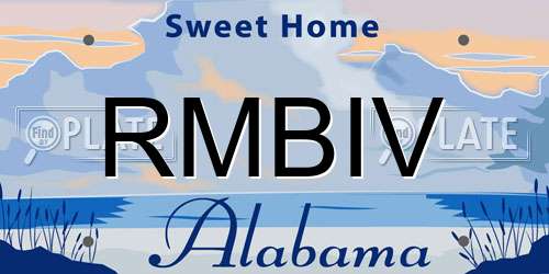 RMBIV Alabama License Plate