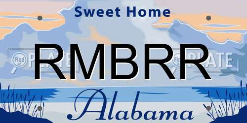 RMBRR Alabama License Plate