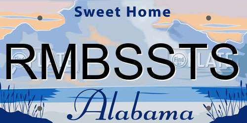 RMBSSTS Alabama License Plate